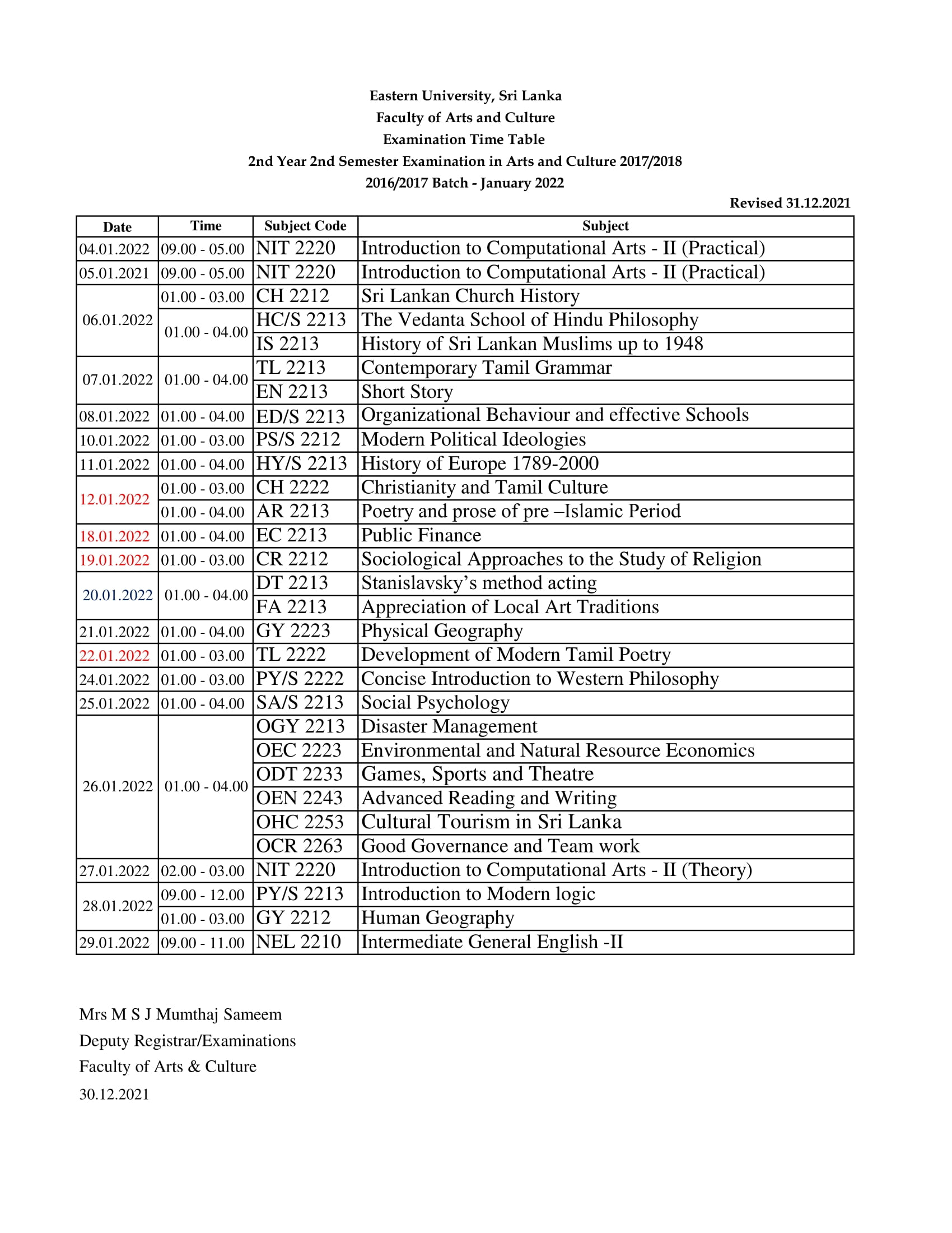 Updated exam time table 2nd year 2nd semester General, Philiosopy special and Economics Special -1.jpg