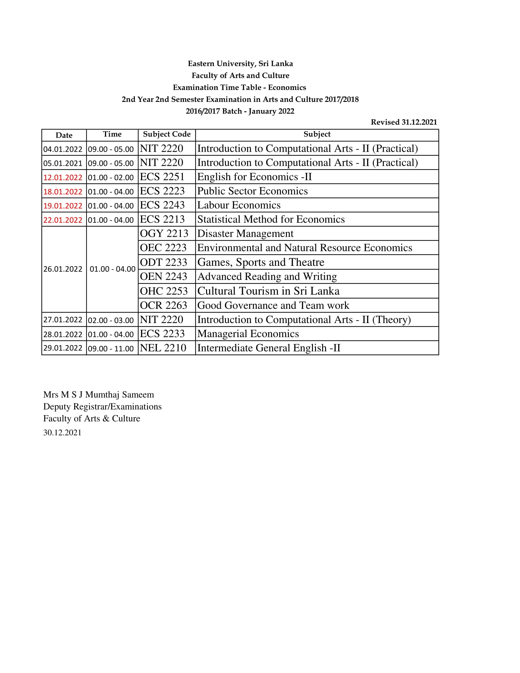 Updated exam time table 2nd year 2nd semester General, Philiosopy special and Economics Special -3.jpg
